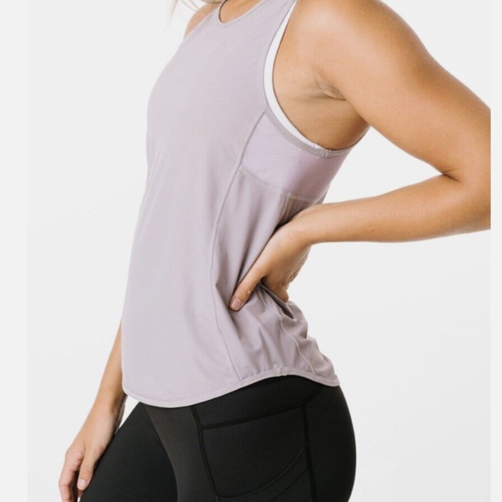 Zyia Lilac Mesh Panel Women's Tank Top- SIZE MEDIUM BNWT